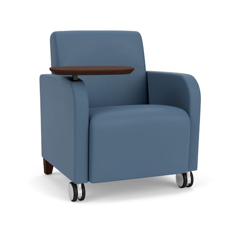 Lesro Siena Lounge Reception Guest Chair W/ Swivel Tablet, 27 in W 29.5 in L 32.5 in H SN1101